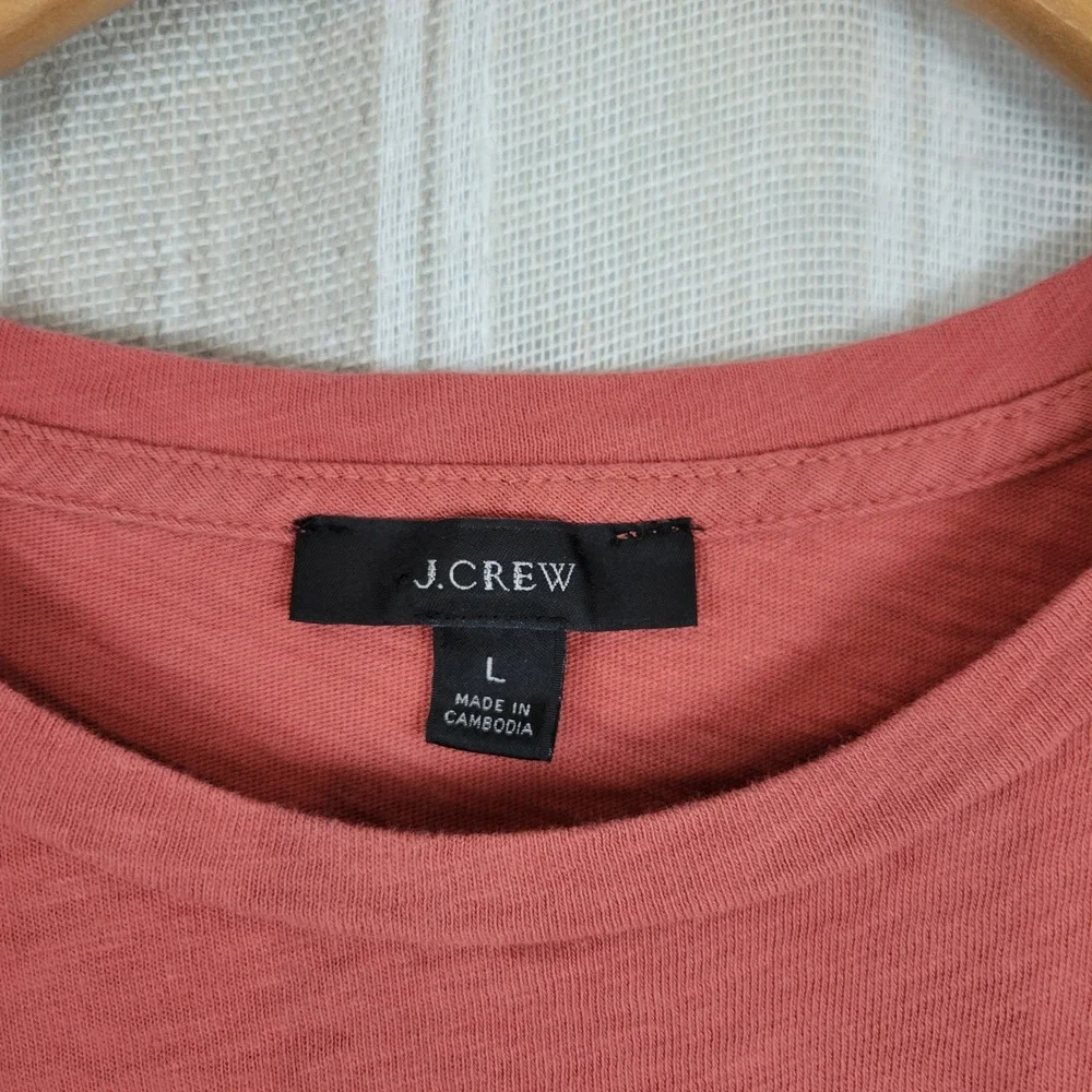 J. Crew Slub‎ Cotton Midi Tank Dress Orange Terracotta Size Large 100% Cotton